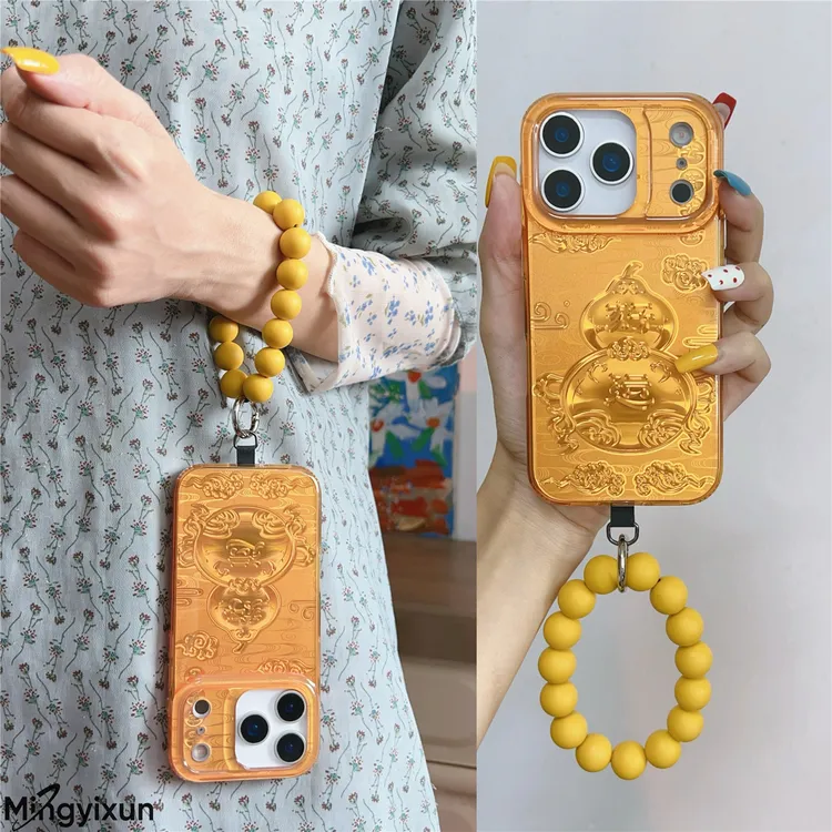 国潮创意葫芦适用苹果17ProMax串珠iphone16pro手机壳15/14女款13