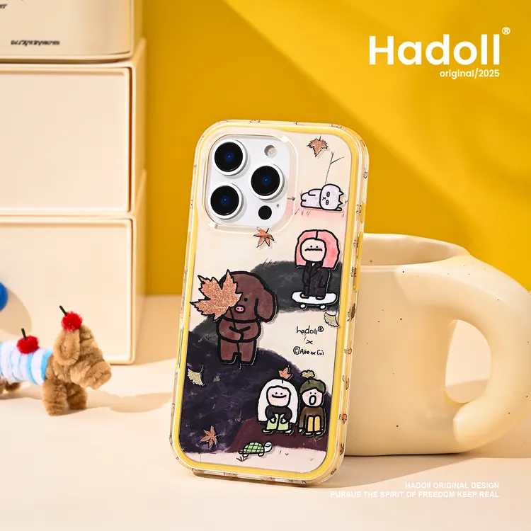 原创“秋”iPhone17promax手机壳秋冬枫叶适用苹果16pro鎏金工艺15