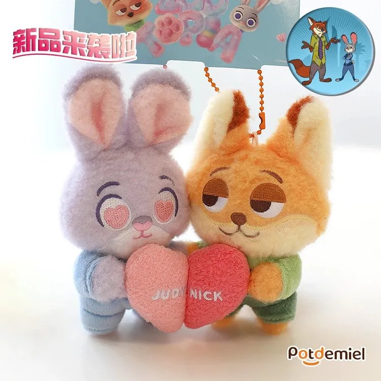 【现货现发】potdemiel蜂蜜罐正版迪士尼疯狂动物城告白磁吸挂件