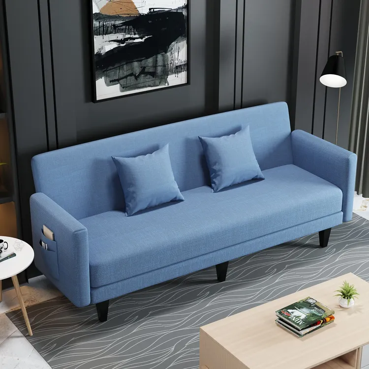 2025新款高端布艺沙发可拆洗折叠沙发床两用卧室沙发小户型出租屋
