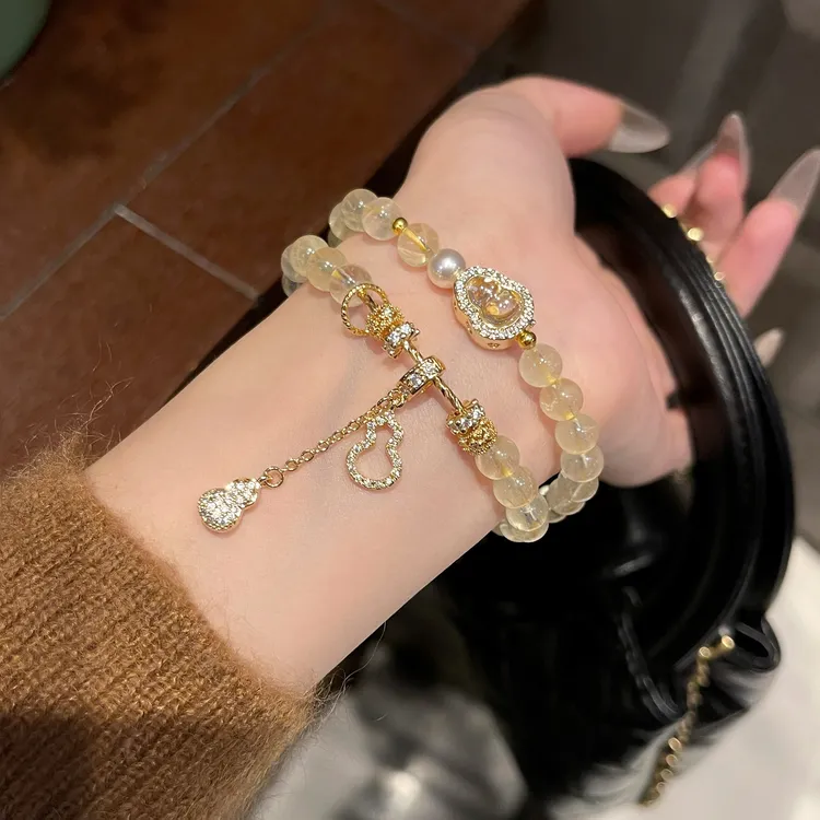 铜合金仿水晶手链 「葫芦」水晶葫芦手链女小众设计高级感手串轻奢