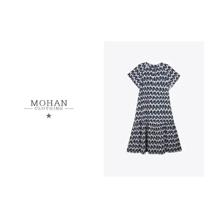 CLOTHING/墨含高奢时尚气质舒适优雅百搭休闲桑蚕丝连衣裙AMF253