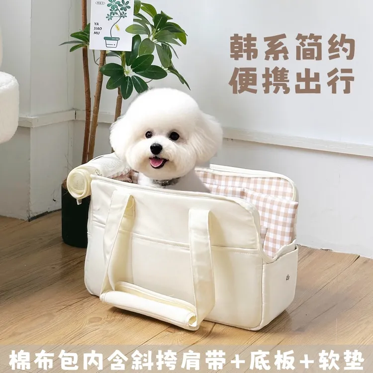狗狗外出包便携猫包单肩斜挎小体狗包韩版轻便小型犬透气宠物背包