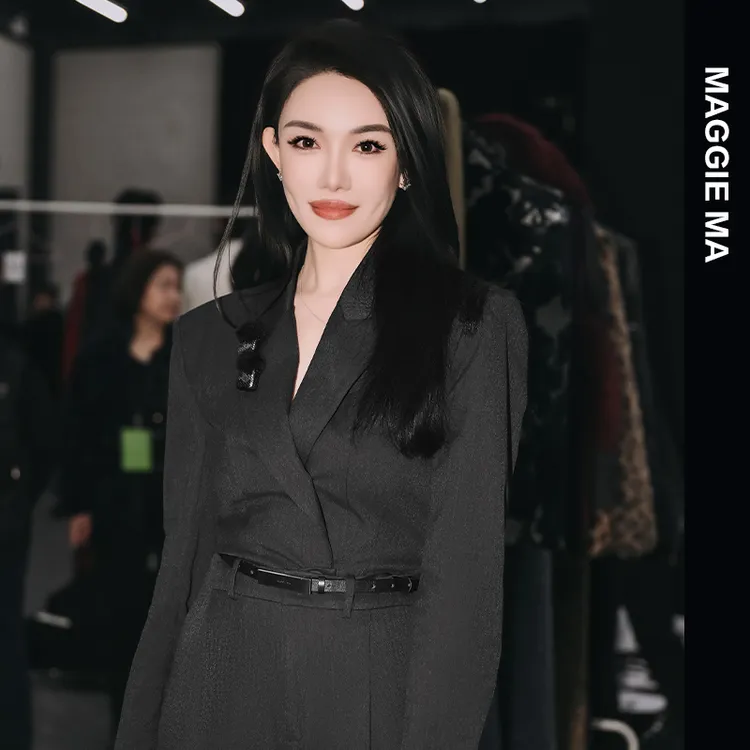 MAGGIEMA马婧洋气衣服女灰色穿搭沉稳内敛简约干练通勤连体裤106P
