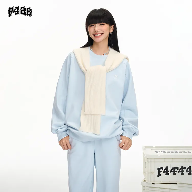 F426国潮牌情侣休闲简约毛织披肩基础绣线套装7463 7464 达