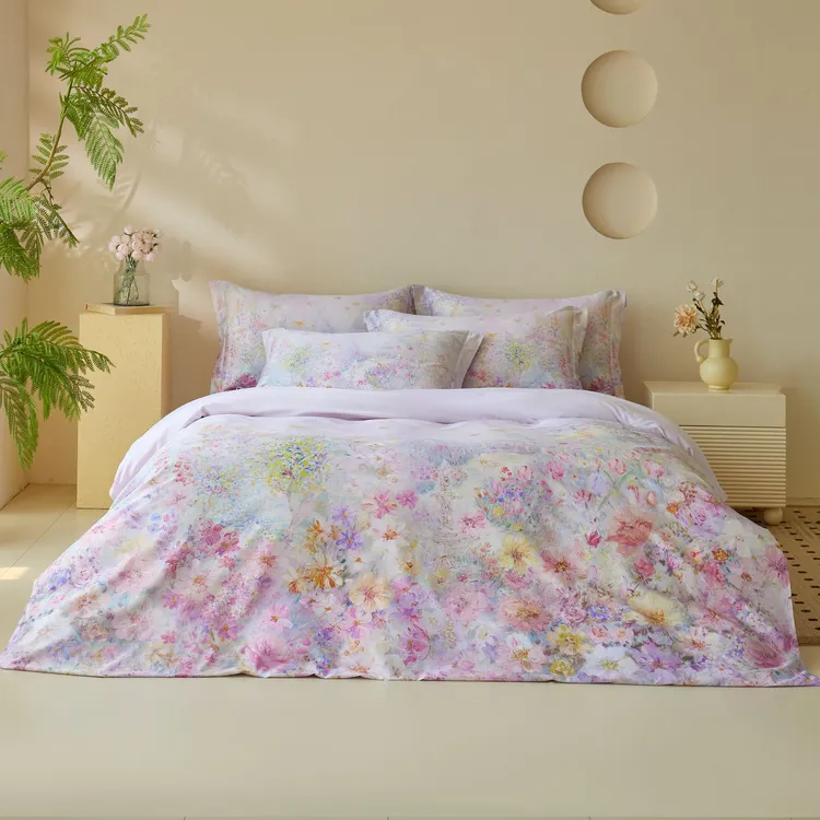 油画风数码印花高端100%纯棉新疆长绒棉四件套四季可用