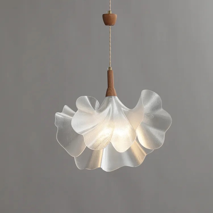 花朵吊灯宋氏美学餐桌轨道装饰灯花瓣新款宋代美学侘寂风餐厅吊灯