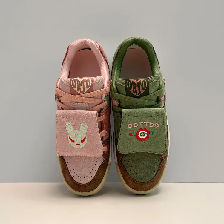 鸳鸯鞋拼色2025春季新款男女款小众设计情侣休闲鞋复古潮流板鞋