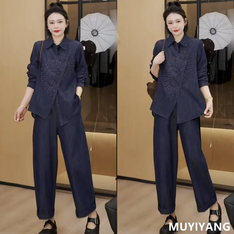 【晚风】小众重工刺绣钉珠高定版两件套装 衣长72 25-088#衣服