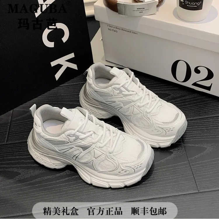 厚底老爹鞋女款百搭增高网面鞋休闲透气轻便女潮鞋