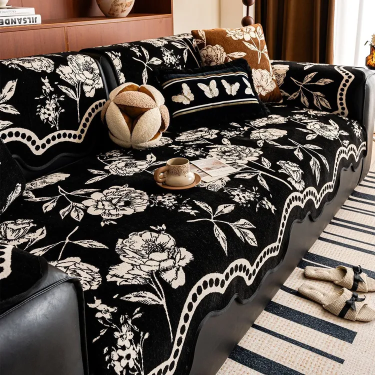 （芳华）复古异形沙发垫四季通用2025新款皮沙发坐垫高级感直排