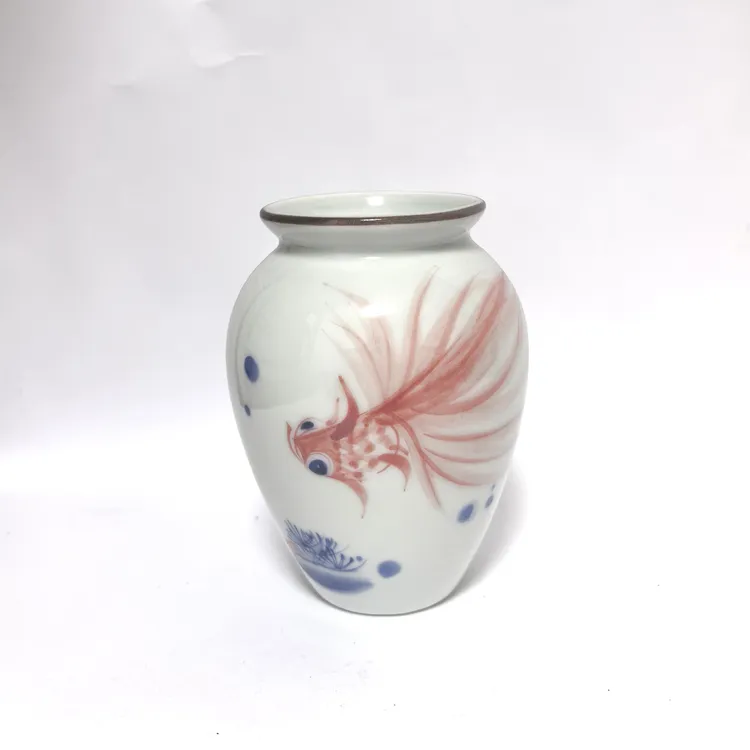 上古瓷器•手绘花瓶 家居摆件种花水培土培纯手工陶瓷花瓶花器