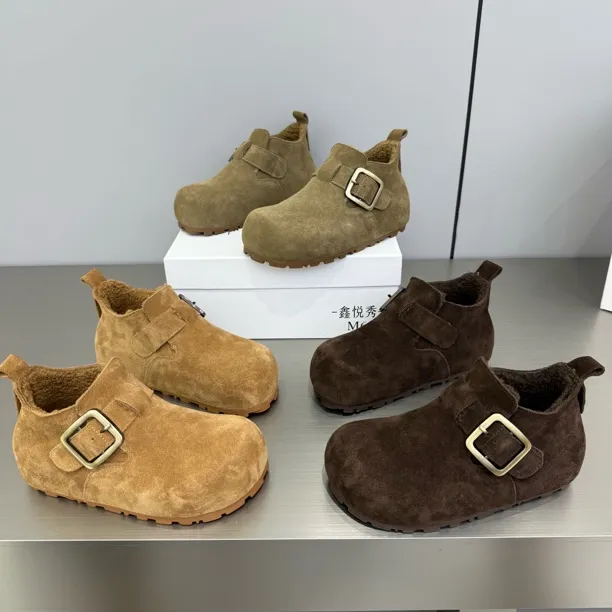 鑫6906-7新款厚底秋冬新款颗粒毛季圆头卡皮巴拉博肯棉鞋