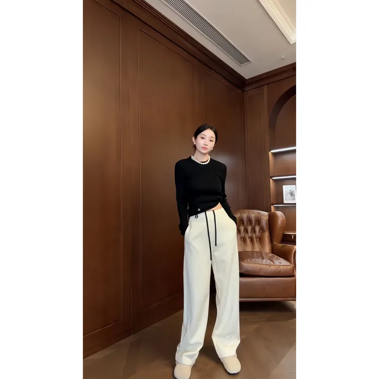 DR杨圣坤2025新款撩拨心弦‘百搭直筒卫裤运动休闲裤DR2409-2503