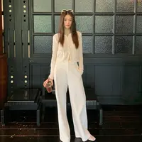【松弛漫步】RARE ZZ老钱风垂感百搭极简廓形休闲阔腿裤女
