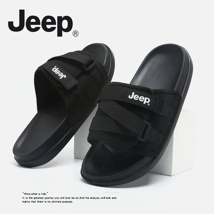 JEEP/吉普拖鞋男士外穿爆款运动凉拖户外防滑休闲男款沙滩一字拖