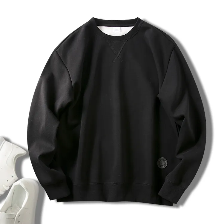 秋冬加绒保暖卫衣厚实婴儿绒小虎标长袖圆领上衣男76A//623/560