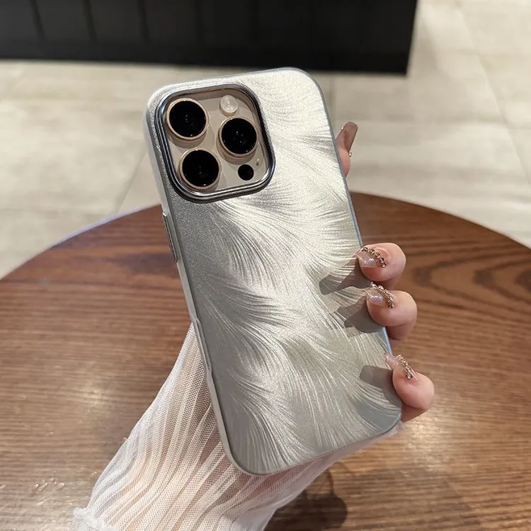 ins风钛金属原色适用iPhone17promax手机壳磨砂苹果16全包防摔硬