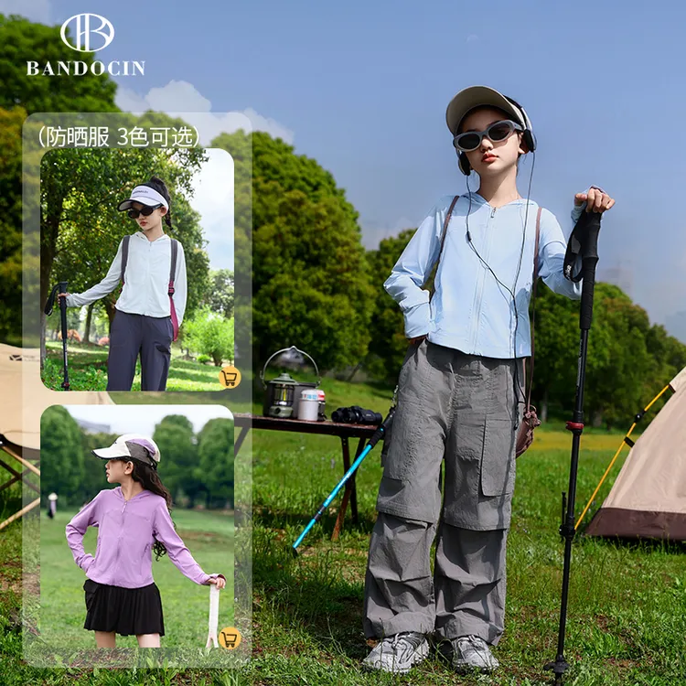 BANDOCIN/半度闲夏季2025新款防晒紫外线薄款女童外套户外衣服
