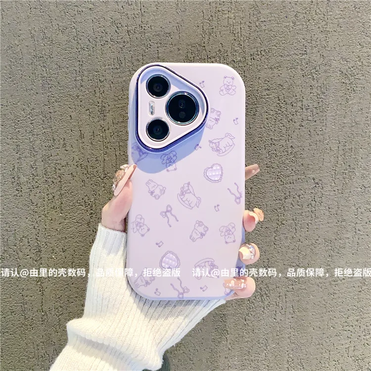 （华为系列）金属小胖妹适用华为P70/华为mate70/华为nova13手机壳