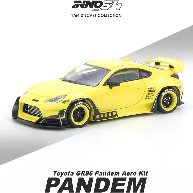 【匠擎现车】INNO车模1:64TOYOTAGR86PANDEM黄色合金合金车模型