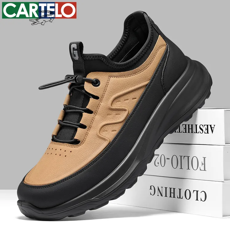 卡帝乐鳄鱼2025年秋冬男士真皮皮鞋户外软底防滑中老年舒适爸爸鞋