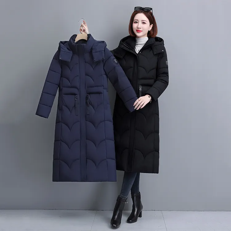 洋气妈妈冬装棉服女新款气质棉袄长款外套中老年加厚棉衣