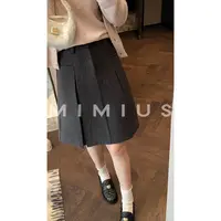 【mimius】七七 百搭加厚正腰百褶半裙 G11017