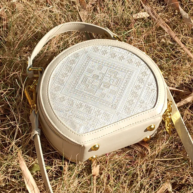 【新升级】广西非遗壮锦包包圆饼包斜挎包新中式民族风小圆包百搭