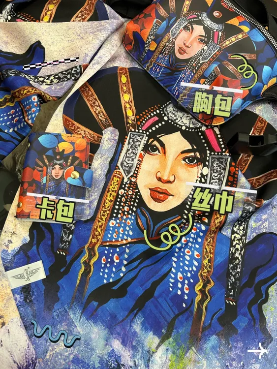 【顺丰】【经典款胸包套装】胸包 丝巾 卡包套装 带礼盒