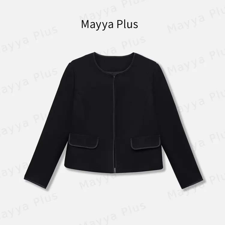 【维多利亚】Mayya Plus麦芽定制绵羊毛小香风百搭外套上衣32536790