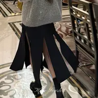 【9月第一期】你的呵呵 超懂事的裙子 时髦设计裁片分割开衩半身裙