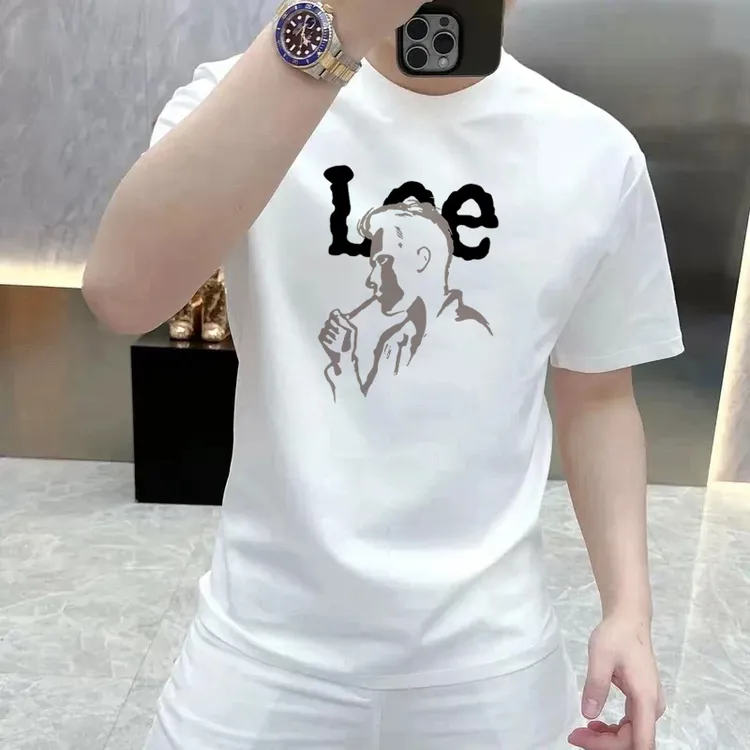 2025高档纯棉男士修身T恤半袖夏季t休闲时尚圆领男装轻奢个性百搭