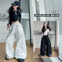 【毛妈潮牌】女童秋装时髦香蕉卫裤套装2025新款宽松休闲显瘦两件套