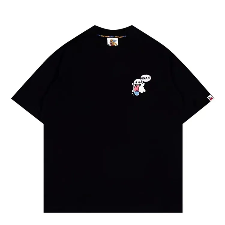 原创品牌BooGhost12个可爱鬼2.0刺绣宽松休闲纯棉短袖T恤