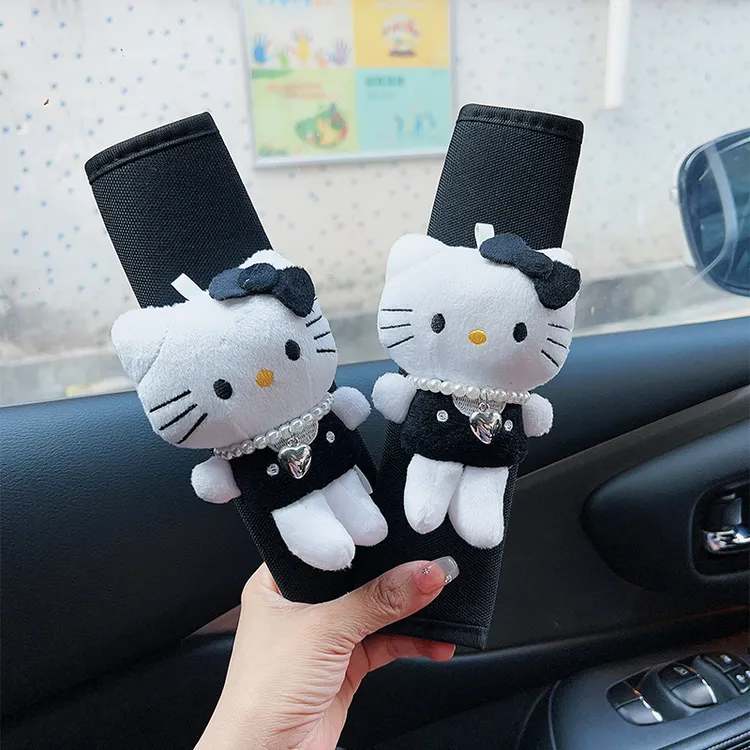 可爱猫安全带护肩套防勒脖车内饰护肩玩偶女生