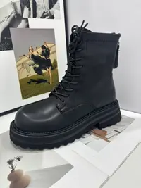 显瘦小个子百搭厚底长筒靴秋冬时尚7728