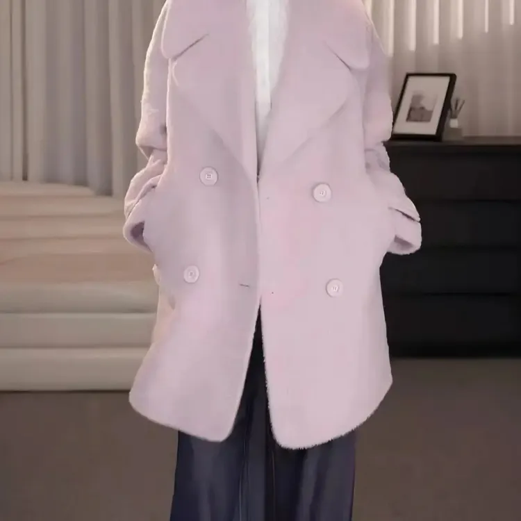 AMASS/阿玛施新款双排扣翻领廓形外套5400842