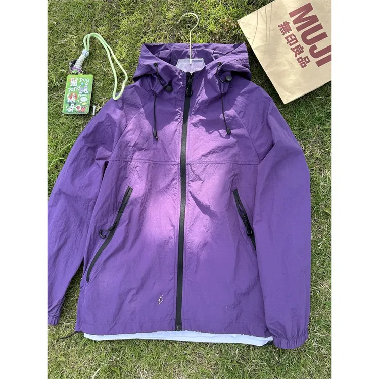 夏季薄款绝绝紫upf50+防晒衣男女户外防紫外线骑行服防晒冲锋外套