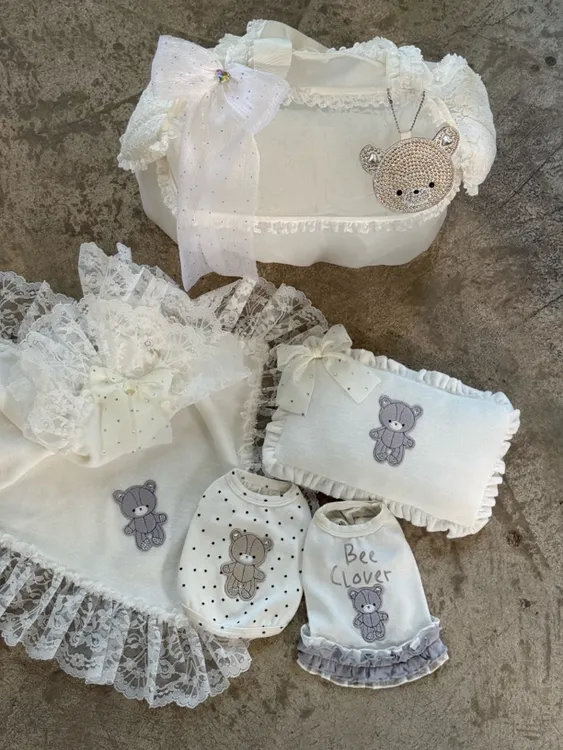 低饱和度白色系宠物家居服 高级感 | 宠物定制服饰no退no换