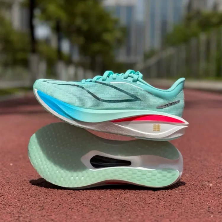 李宁联名速焰新款飞电5c全掌碳板跑步鞋中学生体考体测儿童跑鞋