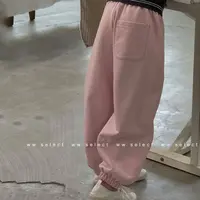 WW｜亲子｜双股·珊瑚粉｜全棉卫裤 B005