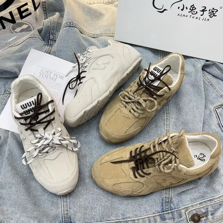 广州欧货【密语集】早春萌头真皮3cm系带复古学院气质百搭松糕鞋