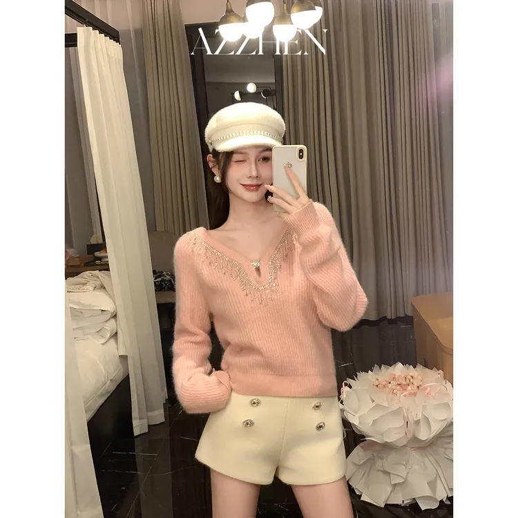 AZZHEN【心愿荡漾】温柔绵羊毛羊绒羊驼毛混纺两面穿AZ5PBT16