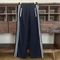摇粒绒宽松直筒慵懒松弛感撞色四道杠拉条休闲校服裤MA5KZDZ1385