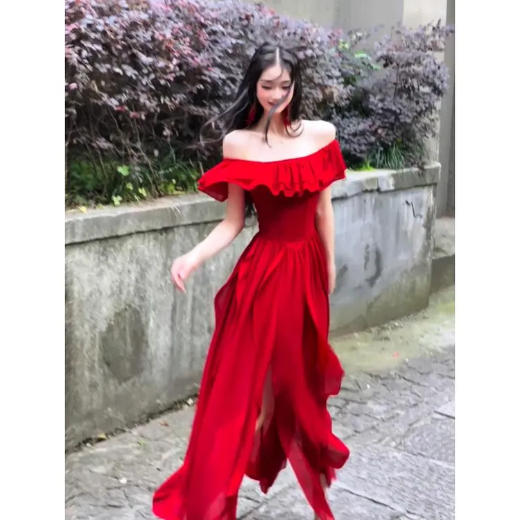 百亿【浪漫流沙+运补6】法式优雅夏日出游气质度假连衣裙