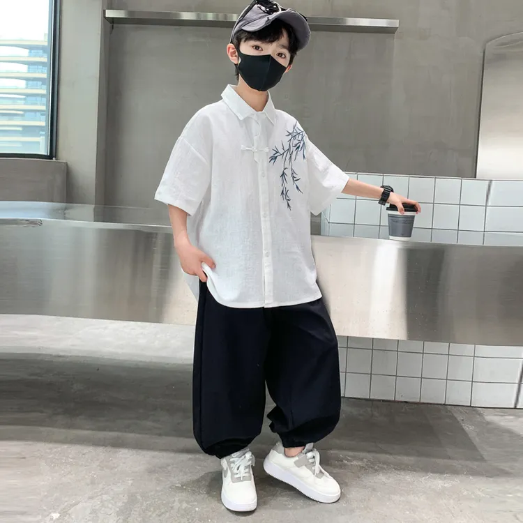 男童汉服套装2025新款唐装中式国风儿童男孩表演服演出古装夏季潮