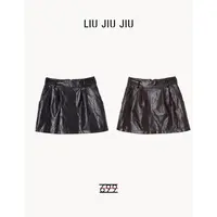 LIUJIUJIU 秋季新款超柔皮花苞设计感时尚潮流半身百搭裙BQ4829L