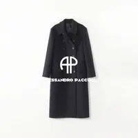 AP洛哥54024DY【素希】绵羊毛+山羊绒翻驳领双排扣时尚气质长款大衣