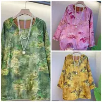 上新价~深圳25129新中式锦绣山河太太服国风改良旗袍衫